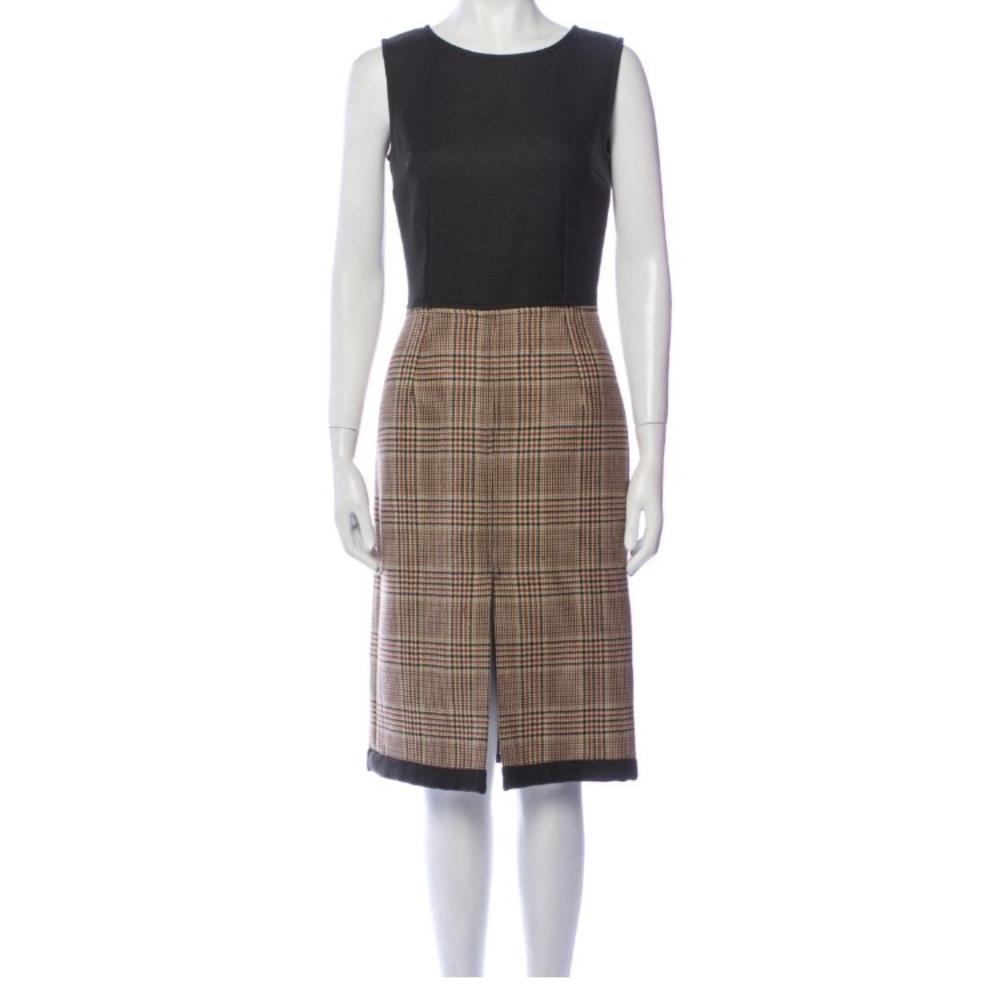 Plaid Dolce & Gabbana D&G midi wool dress 42. Pre owned , great condition